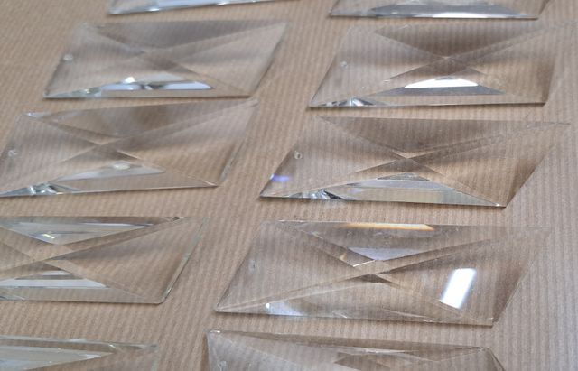 14 lagrimas prismas de cristal para lampara