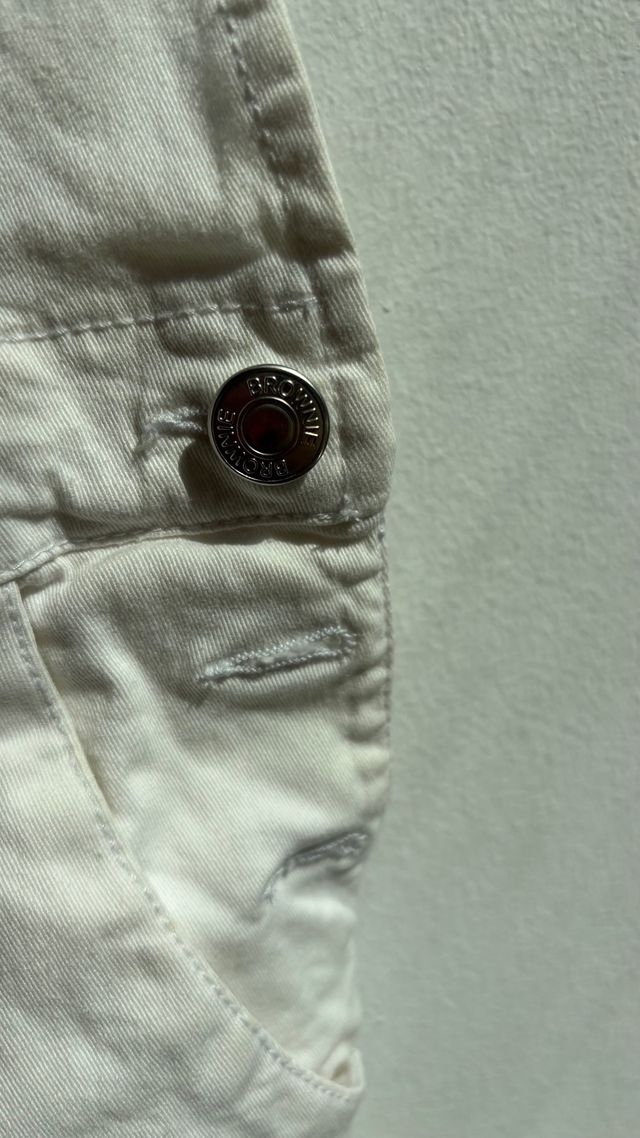 Peto vaquero corto Brownie blanco