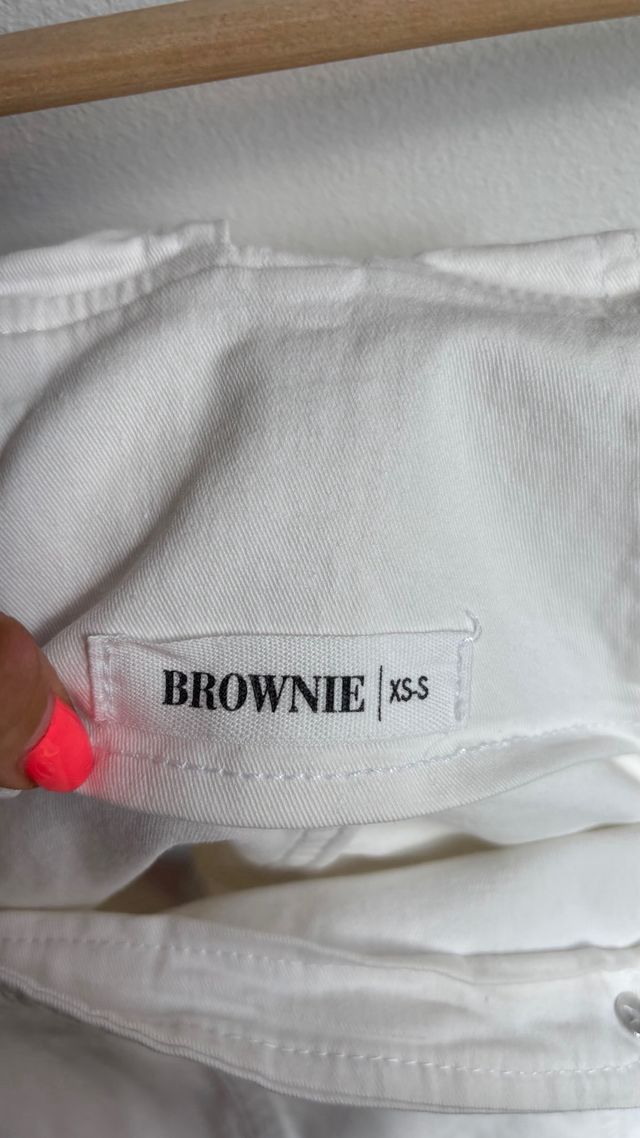 Peto vaquero corto Brownie blanco