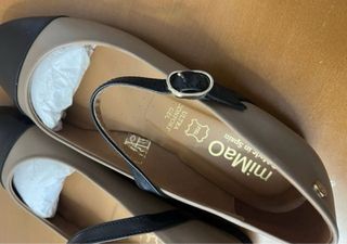 Manoletinas miMaO beige y negro