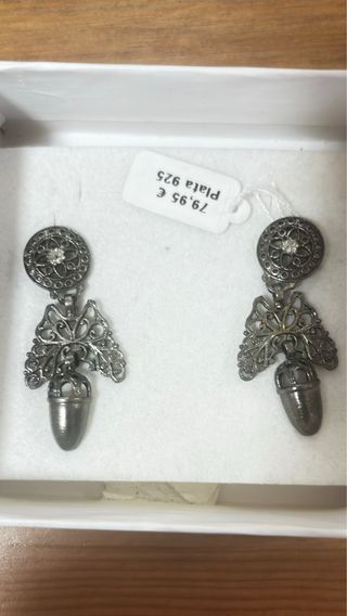 Pendientes Baturra/Fallera Plata 925