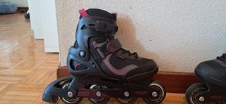 Patines en línea Oxelo negros y rosas