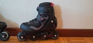 Patines en línea Oxelo negros y rosas