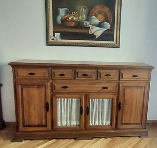 Conjunto muebles de salón rústico