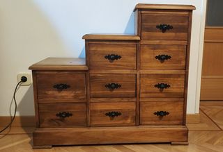 Conjunto muebles de salón rústico