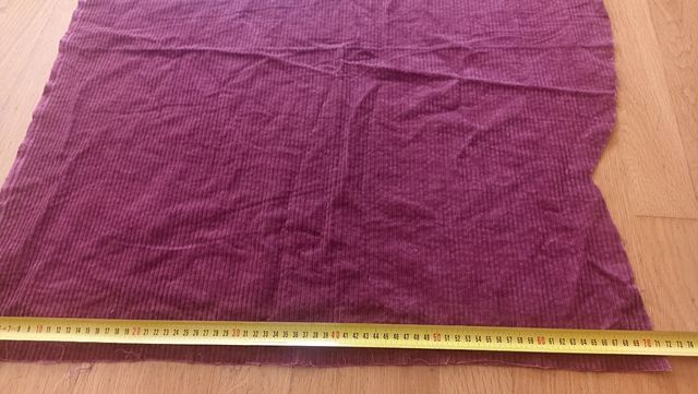 Tecido de veludo cotelê granada
