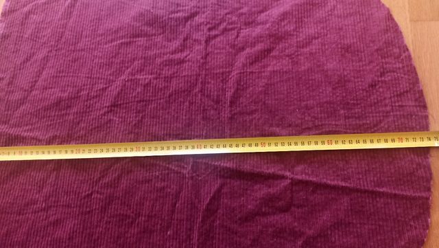 Tecido de veludo cotelê granada
