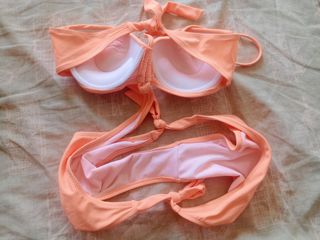 Monokini color salmón fuerte