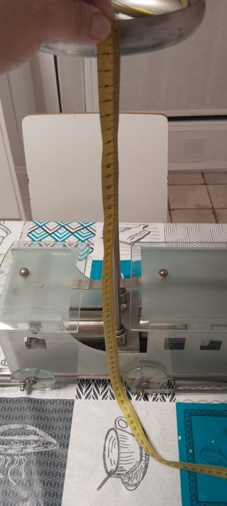 Lámpara colgante tren cristal y metal