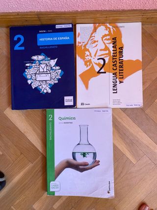 libros de texto 2 BACHILLERATO