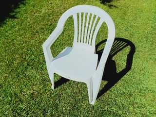 Lote 10 Sillas Jardín Resina Blanca