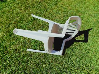 Lote 10 Sillas Jardín Resina Blanca