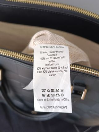 Bolso Piel Negro Purificación García