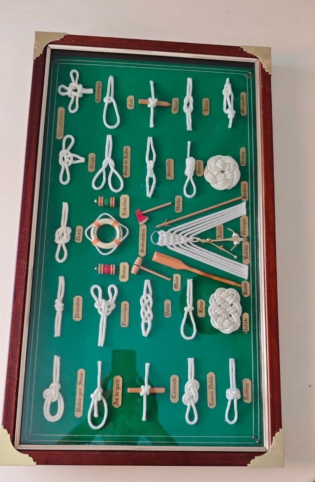 Cuadro Nudos Marinos Madera Tela