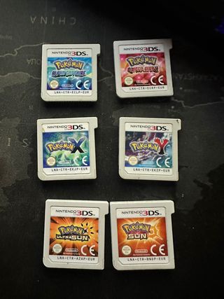 Set 6 Juegos Pokémon Nintendo 3DS
