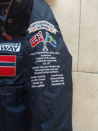 Abrigo niño Geographical Norway azul