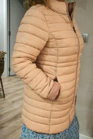 Parka acolchada 3/4 rosa