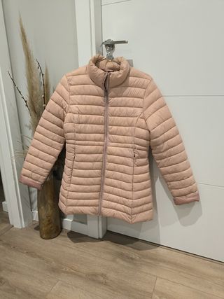 Parka acolchada 3/4 rosa