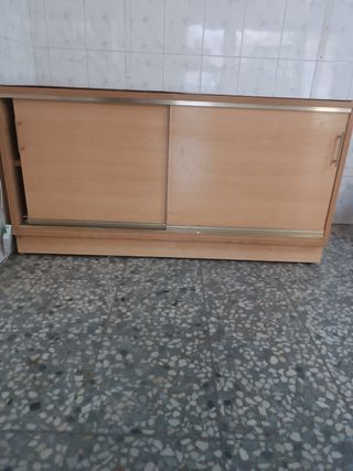 Mueble 2 puertas correderas madera