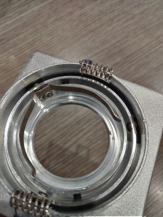 Portafaretto quadrato alluminio/cromato