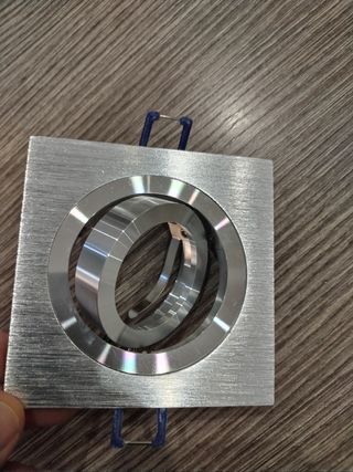 Portafaretto quadrato alluminio/cromato