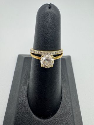 011-01-00346 ANILLO DOBLE CIRCONITAS ORO 18K