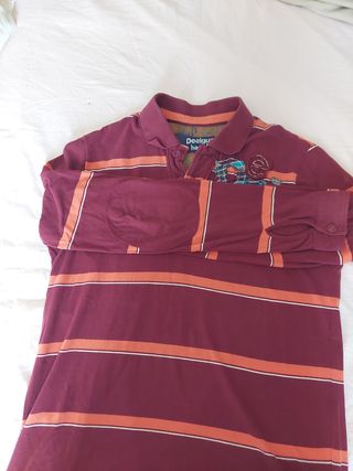 Polo Desigual chico manga larga, talla M,