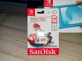 Nintendo Switch Lite + Tarjeta SD 128GB 
