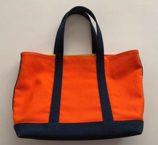 Bolso Tote Lona Polo Ralph Lauren Naranja Amarillo