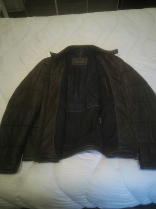 Cazadora Piel Massimo Dutti Marrón