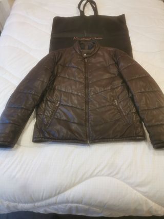 Cazadora Piel Massimo Dutti Marrón