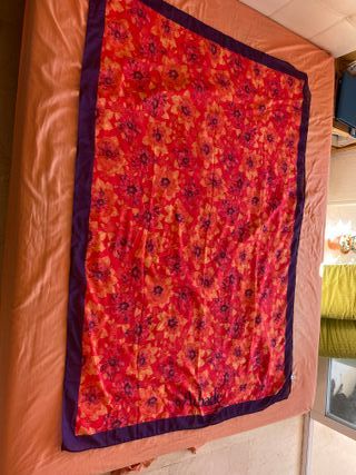 Pareo Aubade rojo estampado floral