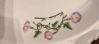 2 Piatti Mezzaluna Ceramica Fiori