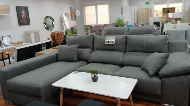 Sofá Chaise Longue Aquline Gris