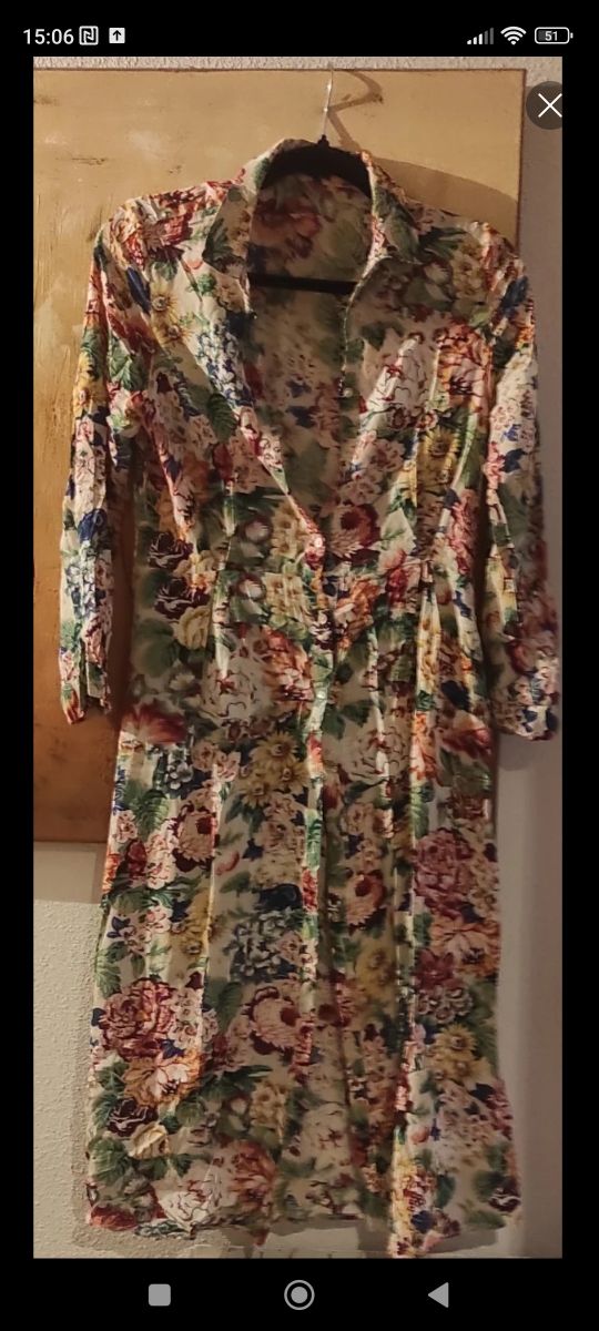 Vestido midi estampado floral