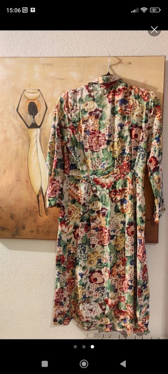 Vestido midi estampado floral