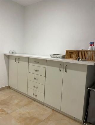 Mueble organizador blanco madera