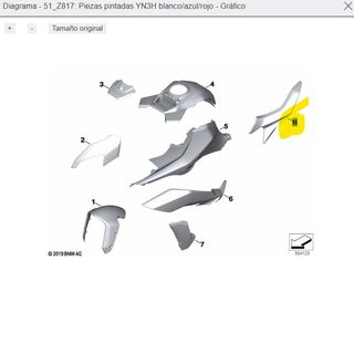Tapa lateral BMW S1000XR 76817924512