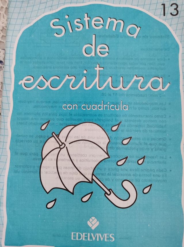 Sistema de escritura con cuadrícula EDELVIVES