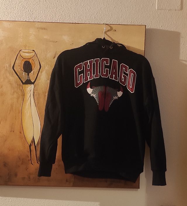 Sudadera Chicago Bulls Hombre Negra