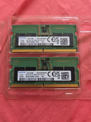 Pack 2x Samsung DDR5 SODIMM 8GB PC5-4800B