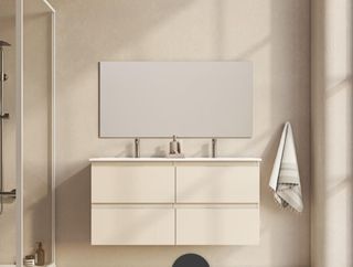 Mueble de baño doble 120cm + lavabo
