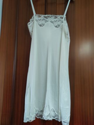 Camisón Marie Claire Blanco Encaje Nuevo