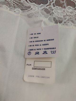 Camisón Marie Claire Blanco Encaje Nuevo