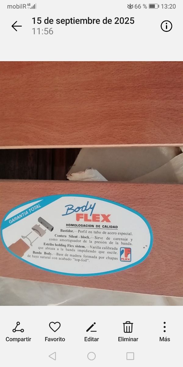 Somier Body Flex 1,82 x 1,05 mt