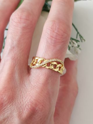 Anillo Tiara Oro 18k