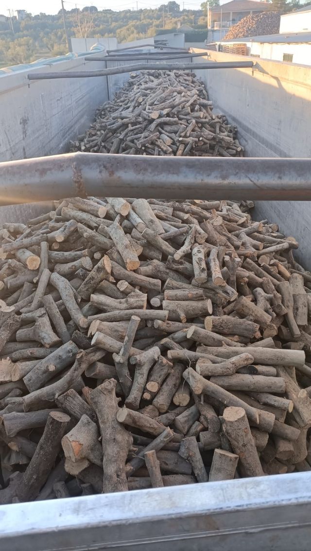 Leña de olivo para barbacoa