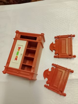 Mueble de casa de muñecas y 2 cabeceros Playmobil 