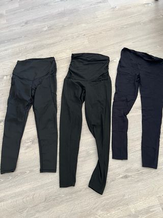 Leggings premamá-embarazo negros