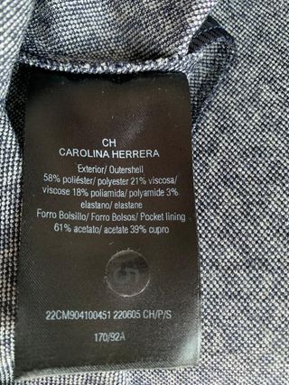 Vestido Carolina Herrera Azul y Blanco